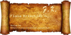 Fiala Krisztián névjegykártya